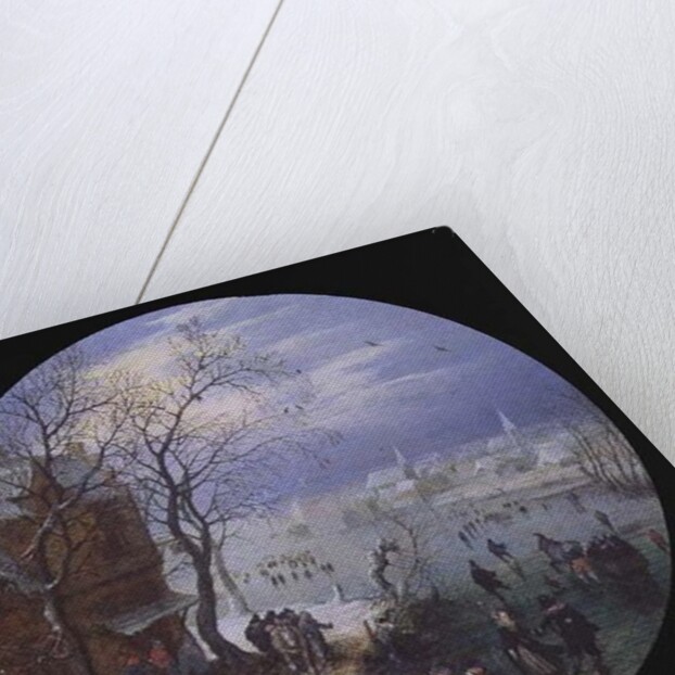 A Winter Skating Scene by Adriaen Pietersz. van de Venne