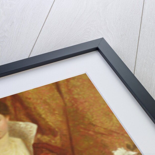 A Lady arranging flowers by Hubert von Herkomer