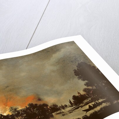 Village on Fire by Aert van der Neer