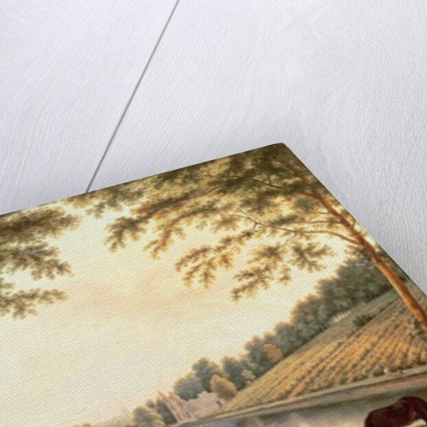 A View of the Lake and ruins of the Abbey at Painshill, Surrey by G. and Gilpin S. Barrett