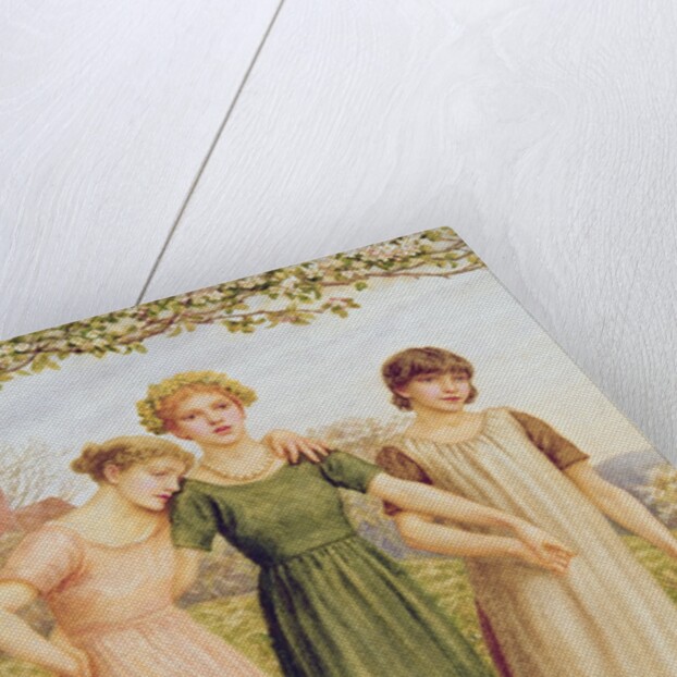 Three Young Girls, 19th century by Kate Greenaway