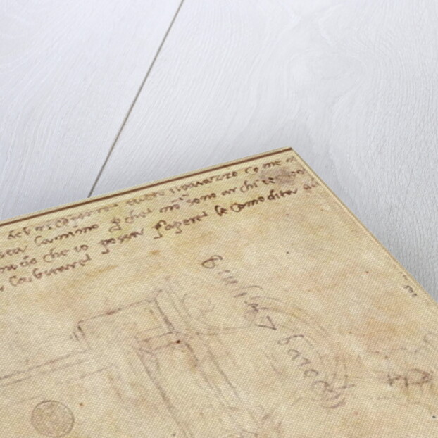 Architectural Study with Notes by Michelangelo Buonarroti
