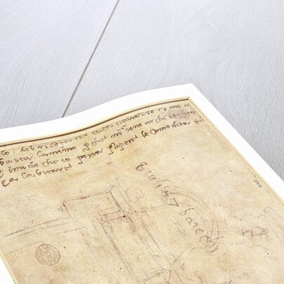 Architectural Study with Notes by Michelangelo Buonarroti