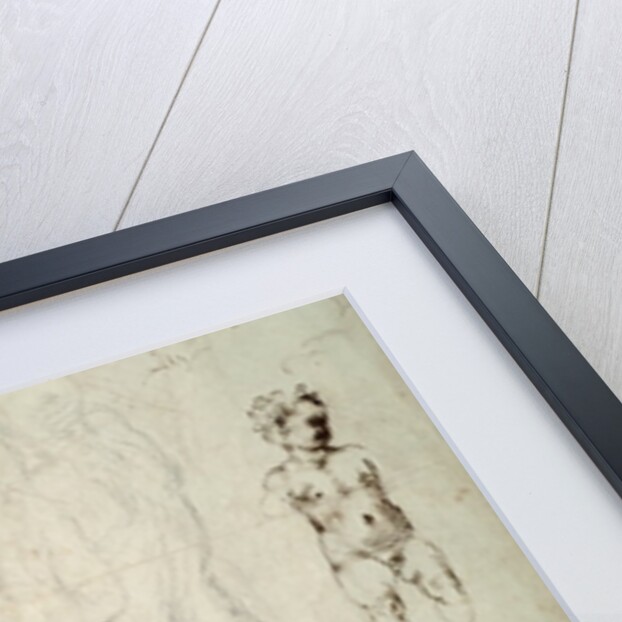 Study of the Christ Child and an Anatomical Drawing with Notes by Michelangelo Buonarroti