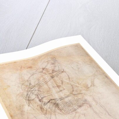 Study for the Ignudi above the Persian Sibyl in the Sistine Chapel, 1508-12 by Michelangelo Buonarroti