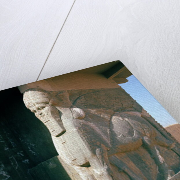 Winged human-headed bull, Neo-Assyrian Period, reign of Ashurnasirpal II by Assyrian