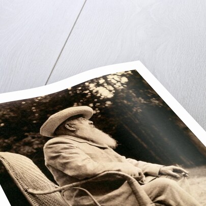 Claude Monet in the garden of Giverny, 1915 by French Photographer