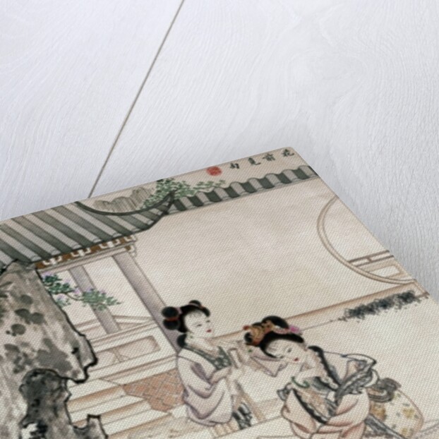 Chinese ladies in a garden by Qing Dynasty Chinese School