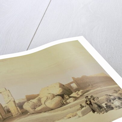 Fragments of the Great Colossus, at the Memnonium, Thebes, 1937 BC by David Roberts