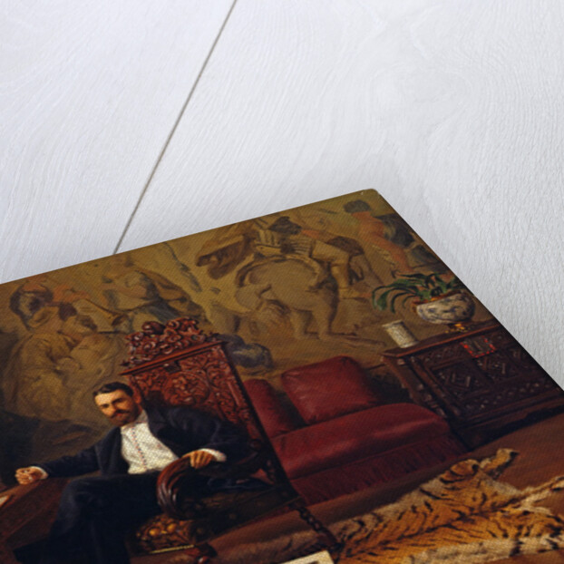 Louis Signorino seated in his study by Gustave Bourgain