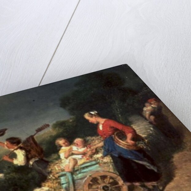 Children with a dog cart by Theodore Gerard