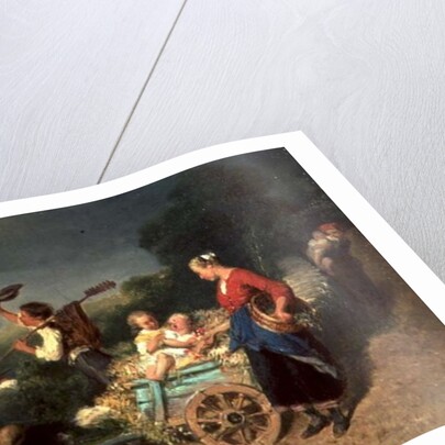 Children with a dog cart by Theodore Gerard