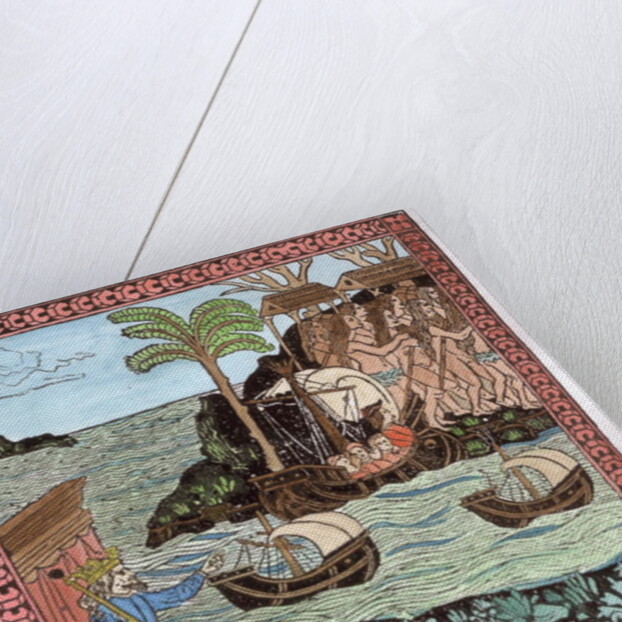 The Landing of Columbus by English School