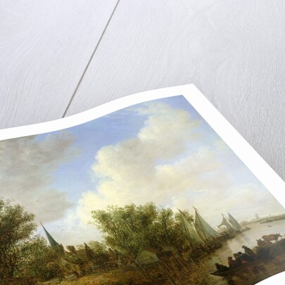 River scene with a View of Overschie, 1651 by Jan Josephsz van Goyen