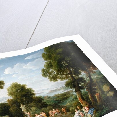 A Wooded Italianate Landscape with Nymphs Dancing, 1728 by Hendrik van Lint