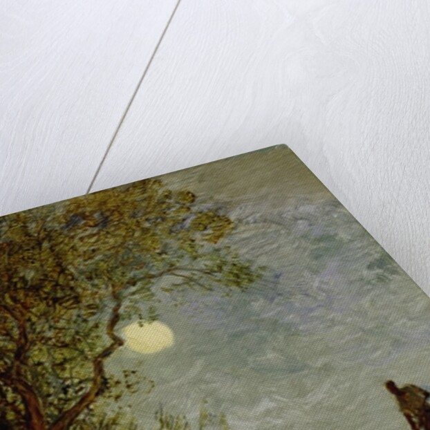 Moonlit Scene with Gondola by Felix Ziem