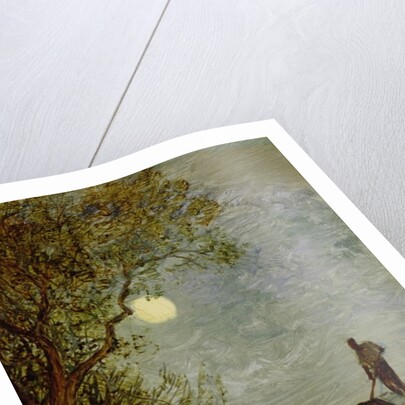 Moonlit Scene with Gondola by Felix Ziem