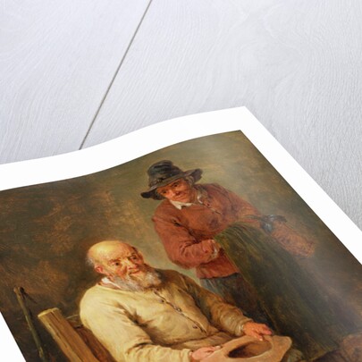 A man seated with a woman by his side and a dog at their feet, 17th century by David the Younger Teniers