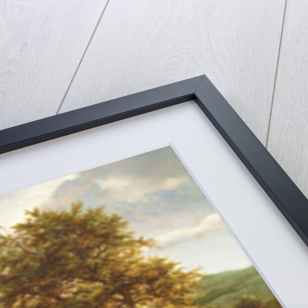 A wooded river landscape with a sluice gate by Jacob Isaaksz. or Isaacksz. van Ruisdael