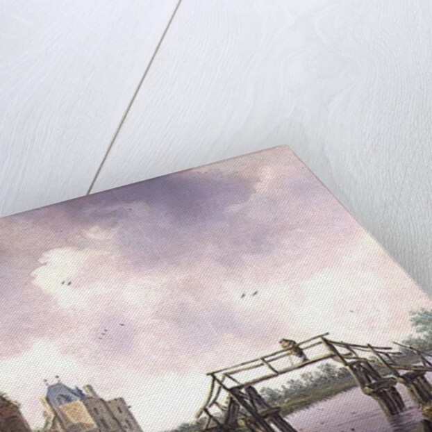 The Bridge at Heemstede, outside Haarlem by Leendert or Leonard Knijff
