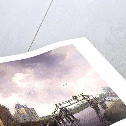 The Bridge at Heemstede, outside Haarlem by Leendert or Leonard Knijff