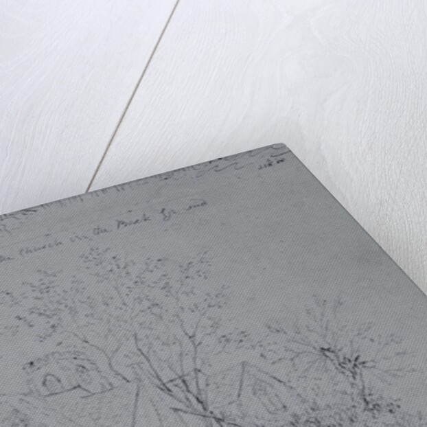 Cottage at Holton with the church in the background by John Constable