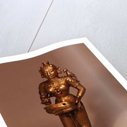 Lamp in the form of Goddess of Fortune, South Indian, early 19th century by Indian School