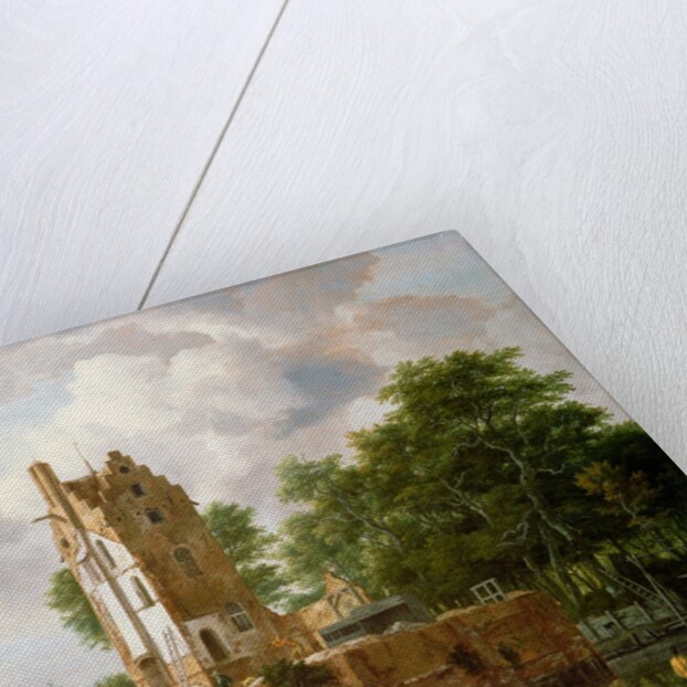 View of Kostverloren Castle on the Amstel by Jacob Isaaksz. or Isaacksz. van Ruisdael