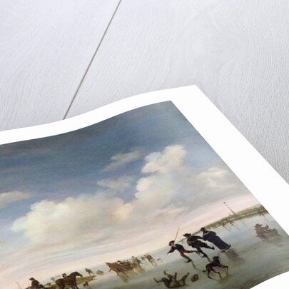 Dutch landscape with Skaters by Salomon van Ruisdael or Ruysdael