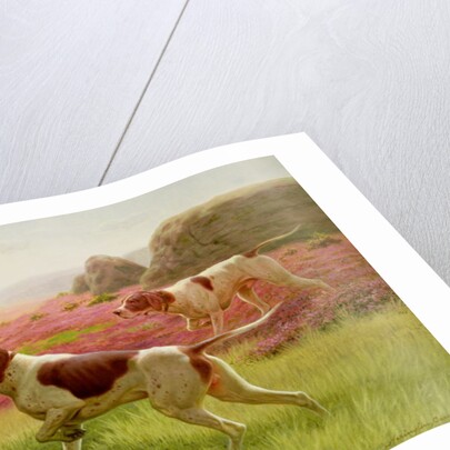 Pointers in a Landscape, 19th century by Harrington Bird