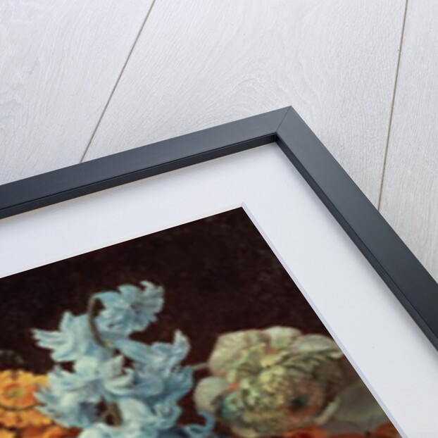 Vase of Flowers on a marble ledge by T.F. Ehaerts