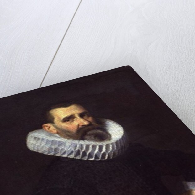 Portrait of a gentleman in a black tunic and ruff by Nicolaes Eliasz