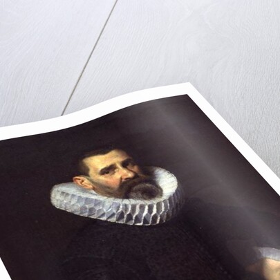 Portrait of a gentleman in a black tunic and ruff by Nicolaes Eliasz