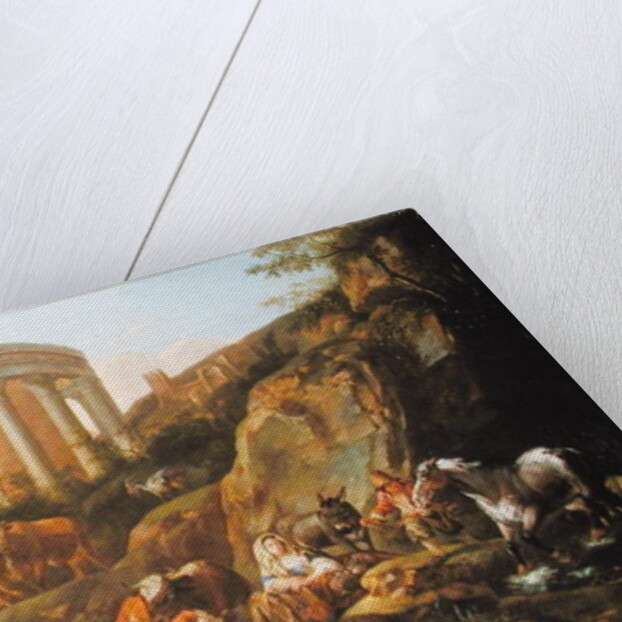 Farm animals in a Classical landscape, 1684 by Johann Heinrich Roos