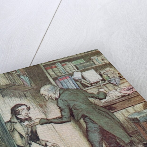 Scrooge and Bob Cratchit by Arthur Rackham