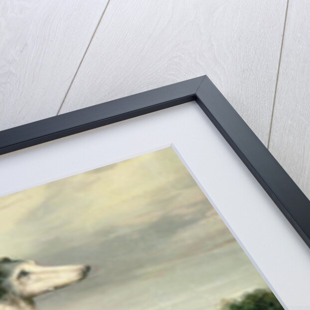 A Greyhound in a hilly landscape by James Henry Beard