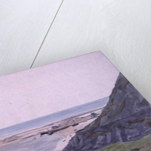 A coast scene with a harbour by John Absolon