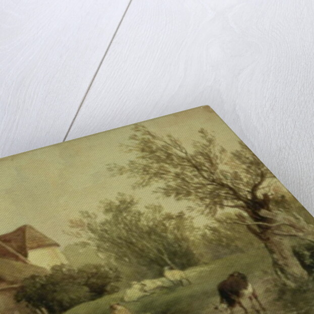 Landscape with a cottage by Joseph William Allen