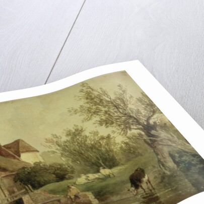 Landscape with a cottage by Joseph William Allen