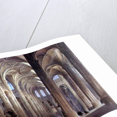 The Interior of St. Eustache, Paris, 19th century by Thomas Allom