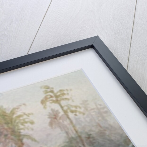 A View of an Indian city beside a river, with boats on the river and figures in the foreground by Thomas Allom