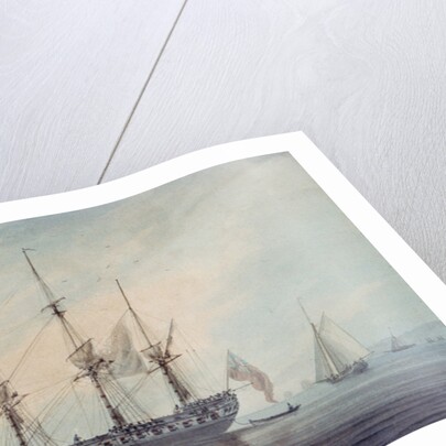 Seascape with a Frigate by Samuel Atkins