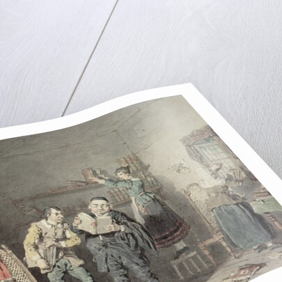 The Priest and the Barber, with Don Quixote's house-keeper and niece, purging the Don's library of Books of Chivalry by John Augustus Atkinson