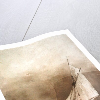 A Sailing-vessel and a Rowing-boat in rough seas off Beachy Head, Sussex by Richard Parkes Bonington