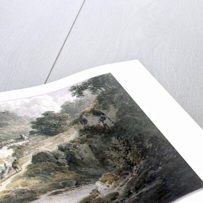 View near Halifax. A pathway with cottage on a slope by James Bourne