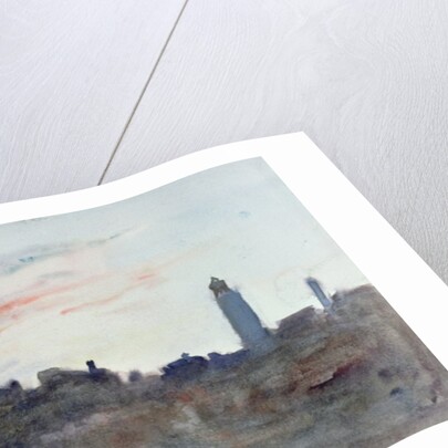 After Sunset, View from the Artist's Window in Morpeth Terrace by Hercules Brabazon Brabazon