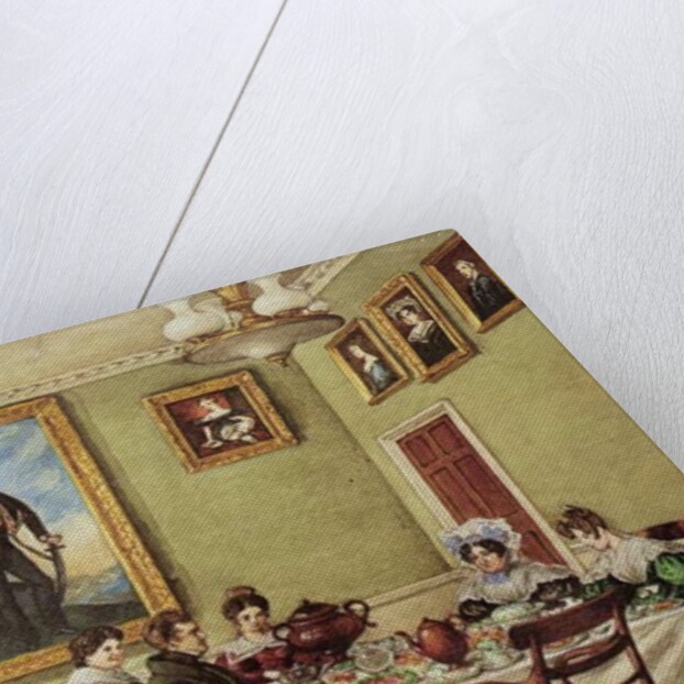 Dining room at Langton Hall, family at breakfast, c.1832-3 by Mary Ellen Best