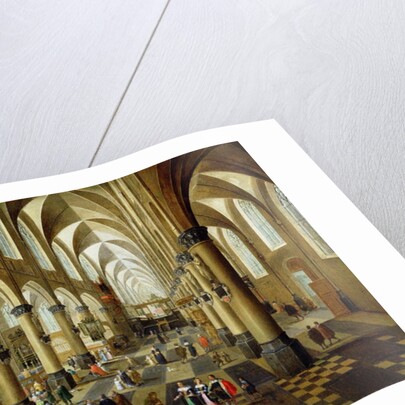 Figures gathered in a Church Interior, 17th century by Pieter the Younger Neeffs