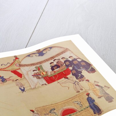 An archery contest, late 18th century by School Chinese