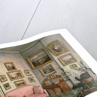 Col. Norcliffe's study at Langton Hall, c.1837 by Mary Ellen Best